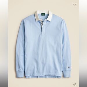 J. Crew White and Light Blue longsleeve